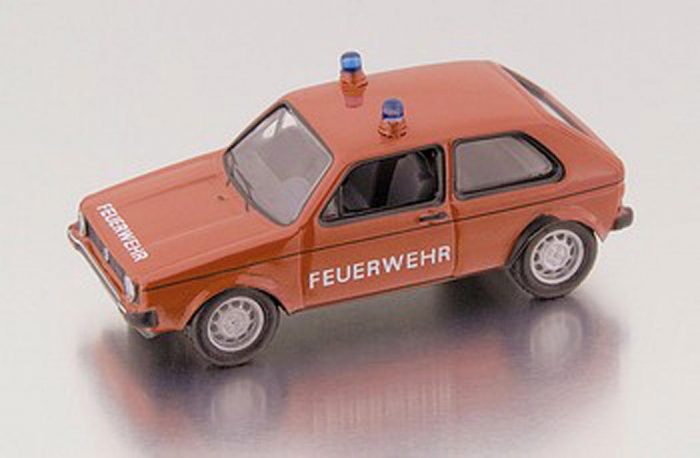 VW GOLF I POMPIERI RED-WHITE 1/87